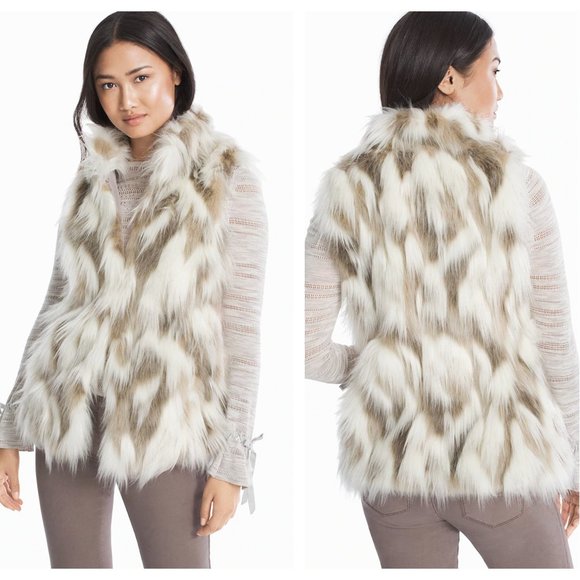White House Black Market Jackets & Blazers - WHITE HOUSE BLACK MARKET WHBM Faux Fur Vest